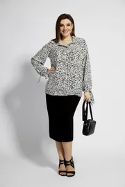 Блуза BegiModa арт. 4036 чёрно-белый