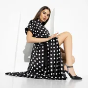 Sukienka CHARUTTI #Ukrashenie ledi (black elegant, s poyasom)
