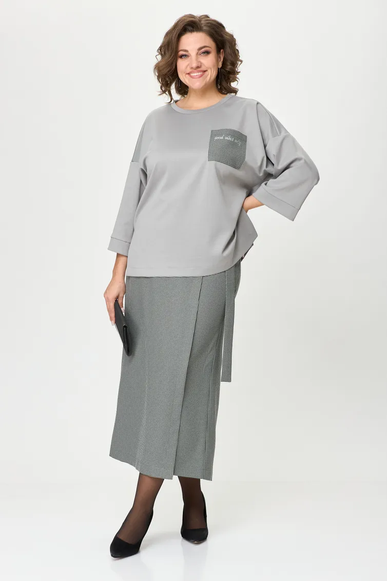 Костюм Michel Chic арт. 1362/1 серый, клетка