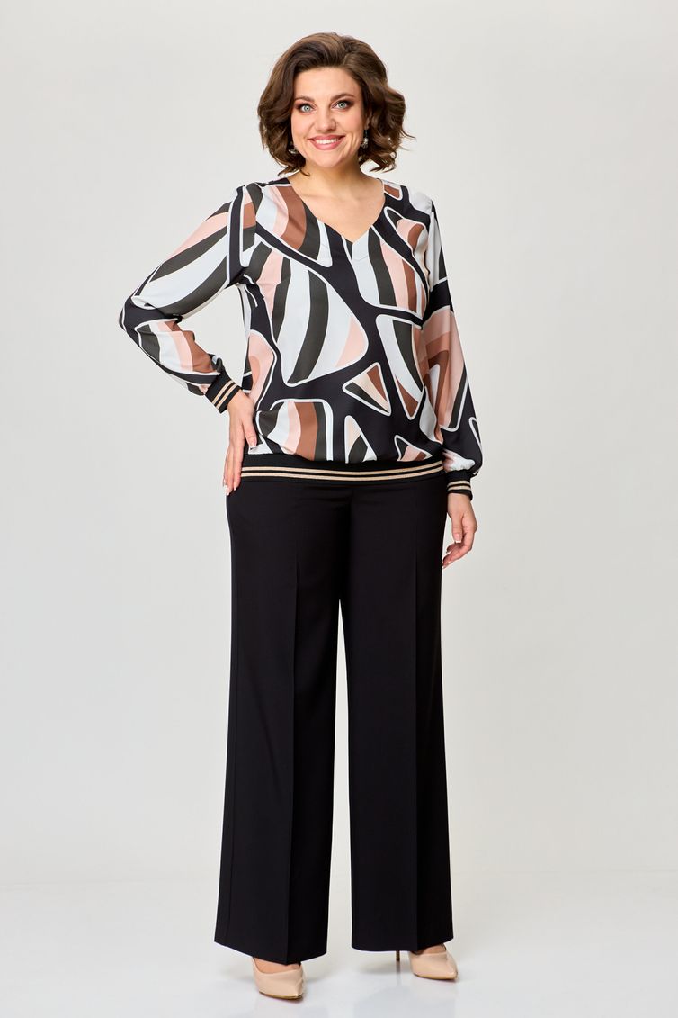 Blouse nika.pl #0401602 M&M-16 korichnevyj