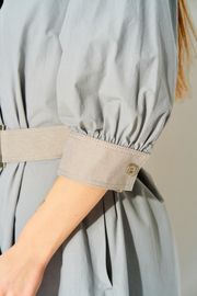 Sukienka LAIKONY #L-434 sero-goluboj