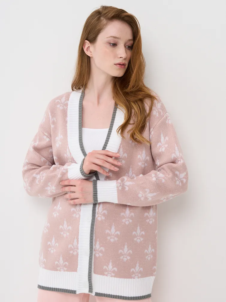 Sweter Newvay #7232-14100 roz zhemchug/bel/titanium/bel