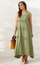 Dress Alta Moda 1084-1 olivkovyj