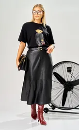 Spódnica Ava fashion M-237 chernyj