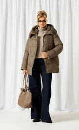 Coat Beautiful & Free 1018 xaki