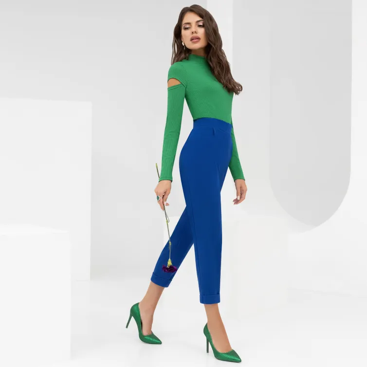 Spodnie CHARUTTI #Na defile (sapfir)