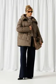 Coat Beautiful & Free #1018 xaki
