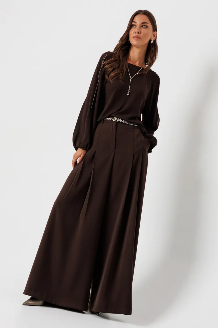Blouse Lyushe #4451 shokolad