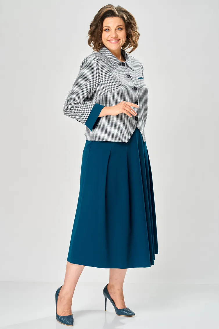 Костюм Karina Delux арт. М-1418 серо-бирюзовый