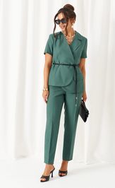 Костюм Beautiful & Free 6451 бутылочно-зелёный