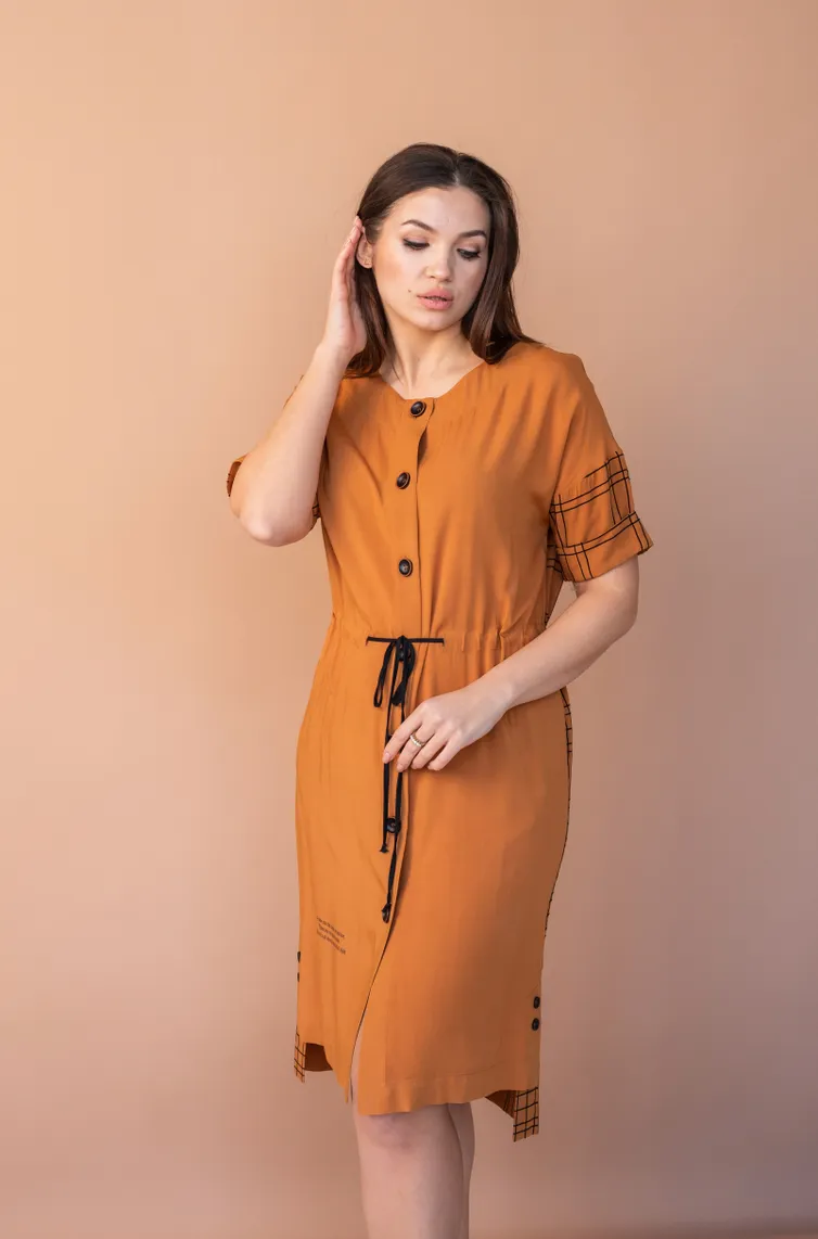 Sukienka MiSlana #0547 oxra