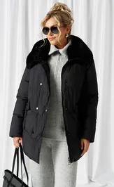 Coat Beautiful & Free 1018 chernyj