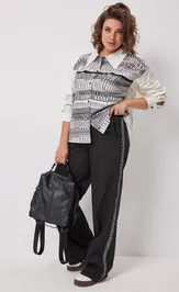 Блуза BegiModa 4136 сливочно-серый