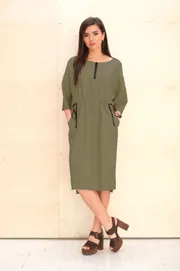 Sukienki Faufilure #S1070 xaki