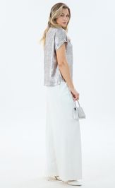 Blouse LM M 0092 shimmer bezhevyj