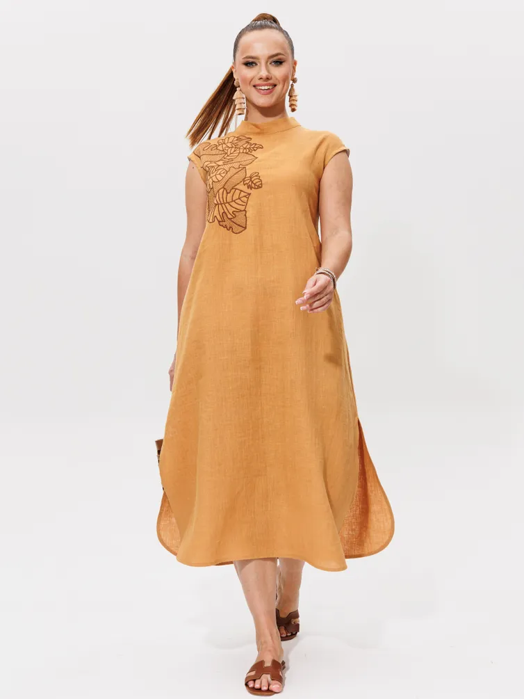 Sukienka Galean Style #979 oxra
