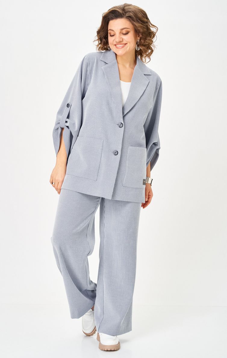 Костюм БелЭльСтиль арт. 884-333/601-308 голубая полоска