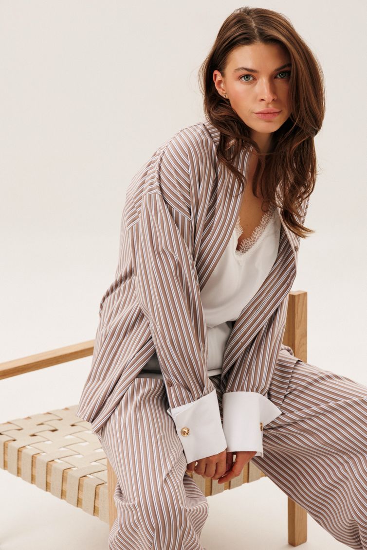 Trousers DILIA #4008 korichnevyj