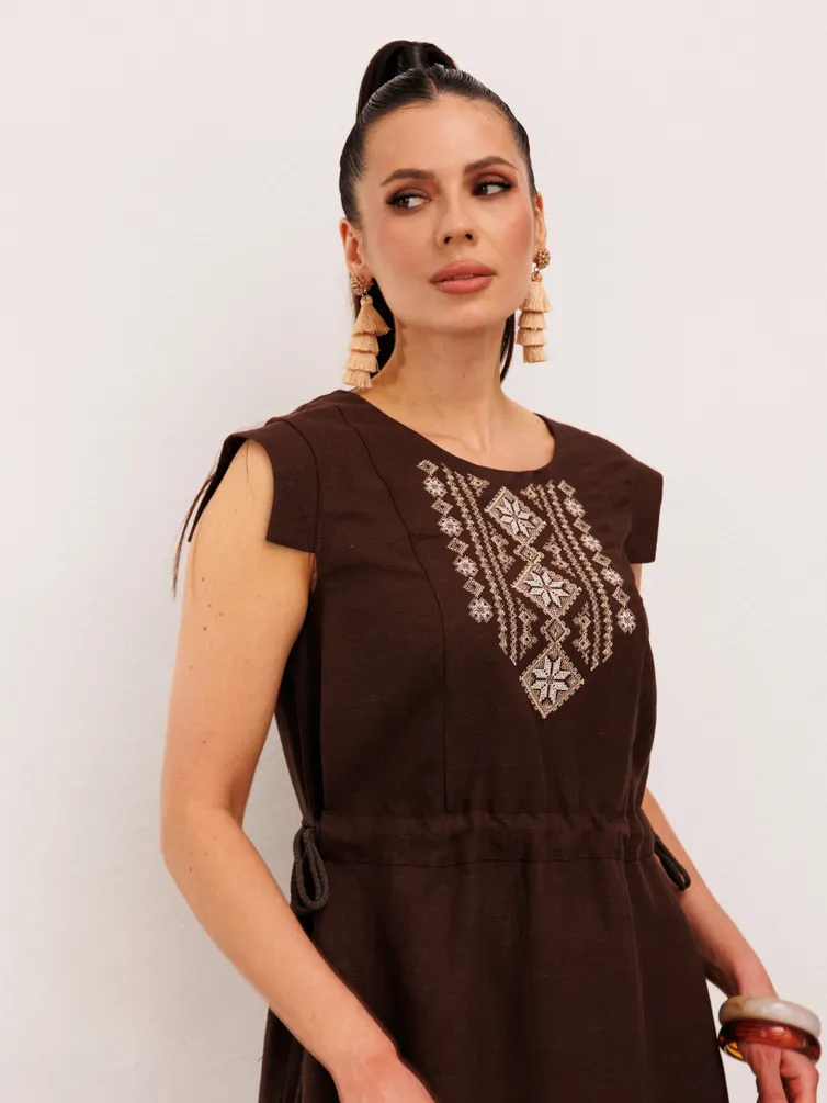 Sukienka Galean Style #894.2 korichnevyj