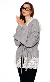 Cardigan Elletto Life 13036 seryj