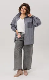 Рубашка Anelli Laurel 1800 пепельный туман