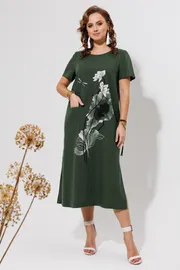 Платье Galean Style арт. 963 темн.хаки