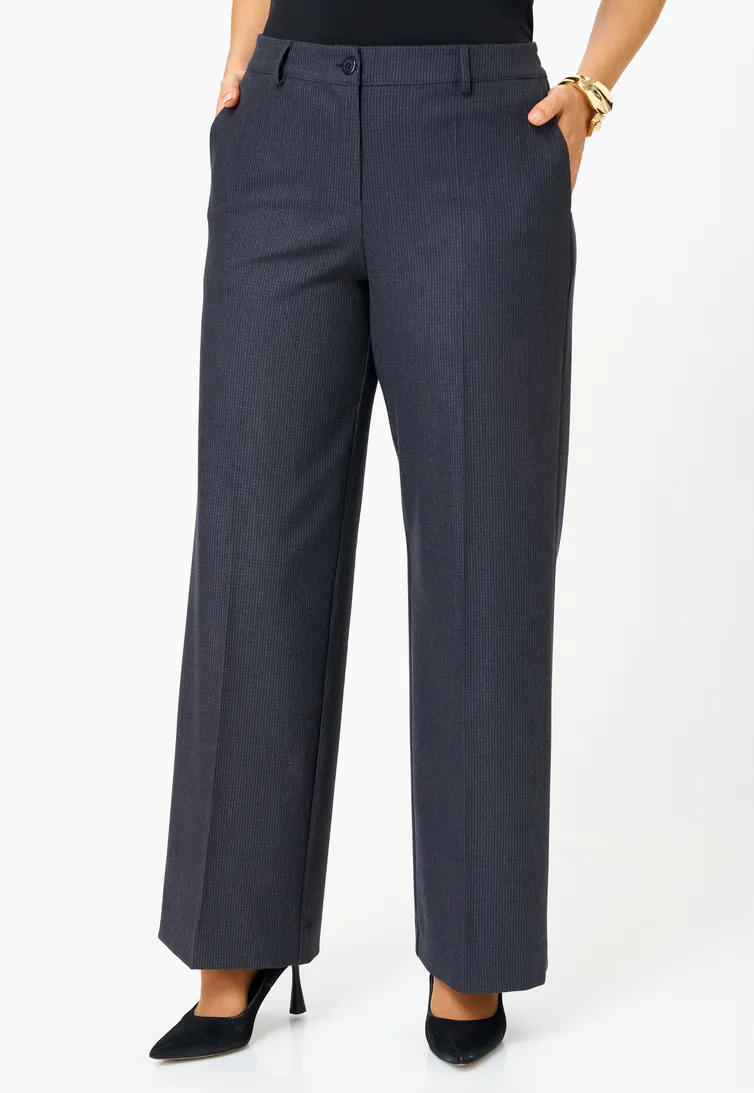 Trousers BelElStyle #601-308 sero-sinyaya kletka