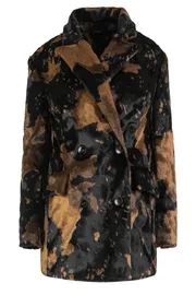 Coat Elema #9-2023 chyornyj print 170
