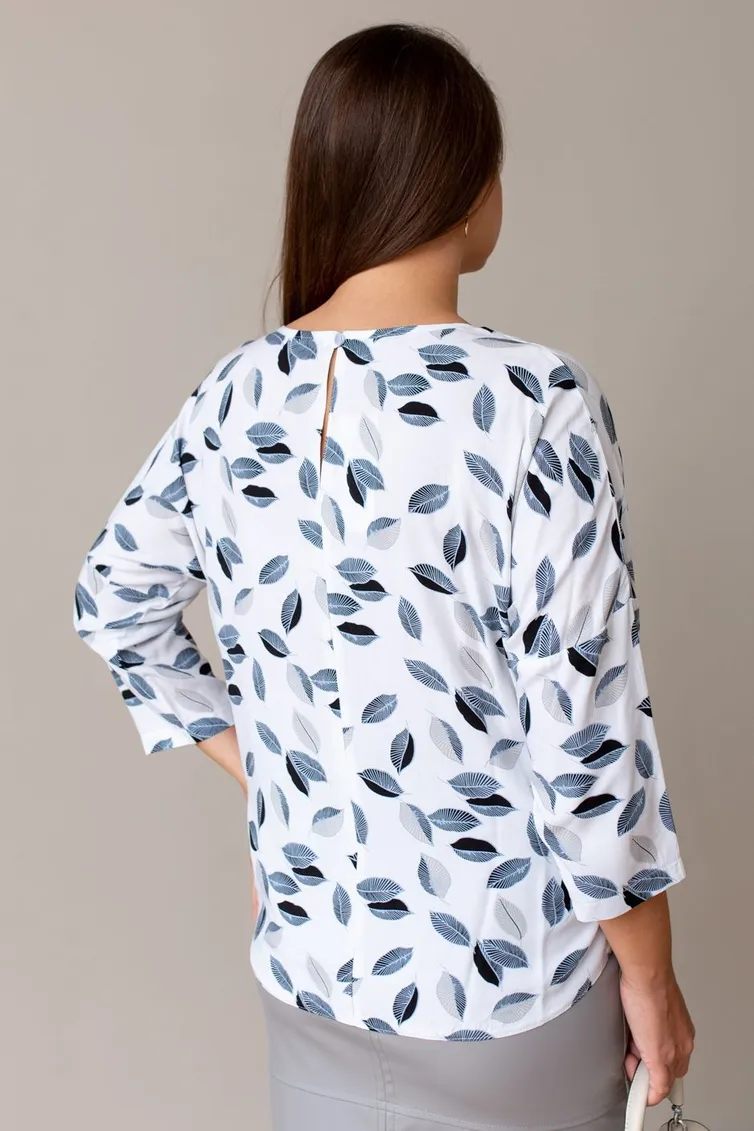 Blouse TOOK A LOOK & Angelika #TB-300 listya na belom