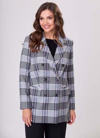 848-123 сине-бело-черная клетка