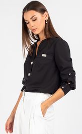 Blouse VIZAVI 739 chernyj