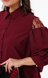 Блуза Anelli Laurel 1238 цвет рубинового вина
