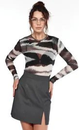 Skirt LadyThreeStars 2421 seryj