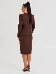 Suit Galean Style #1012 korichnevyj