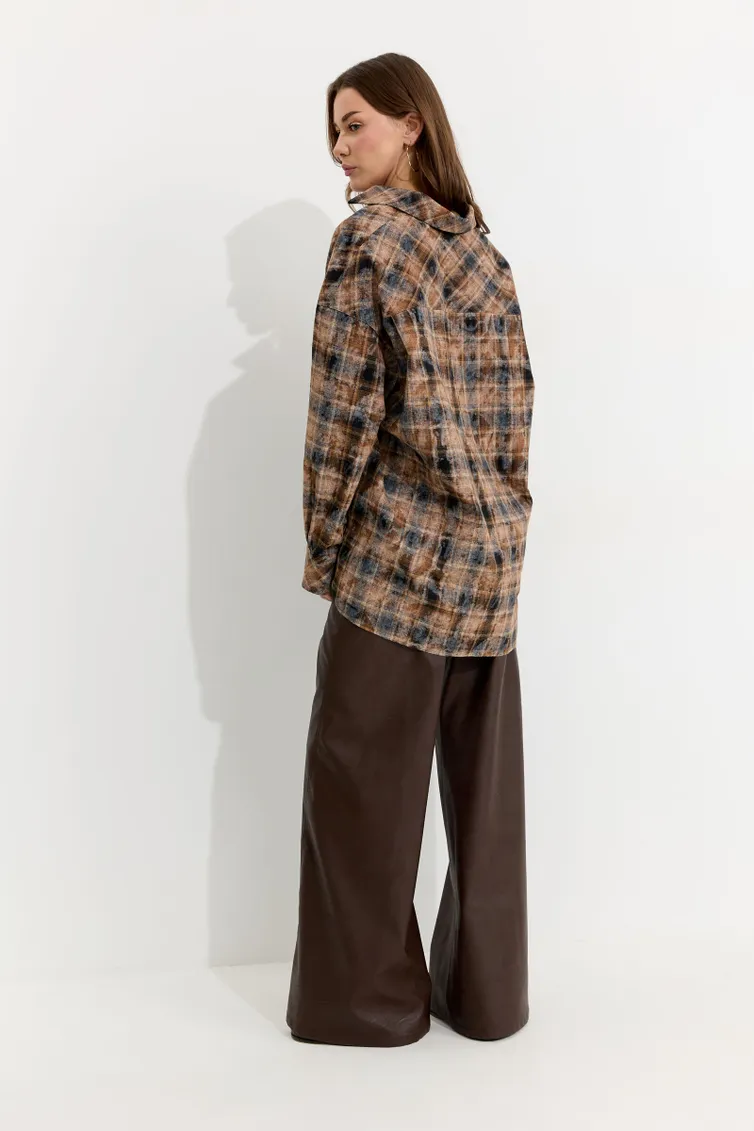 Blouse Lyushe #4303 korichnevyj