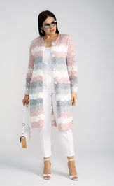 Кардиган BONADI 1285 пудра-серый