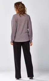 Лонгслив BegiModa 4156 фиолетовый пепел