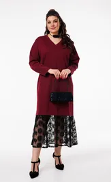 Платье Anelli Laurel 1739 Винный соблазн