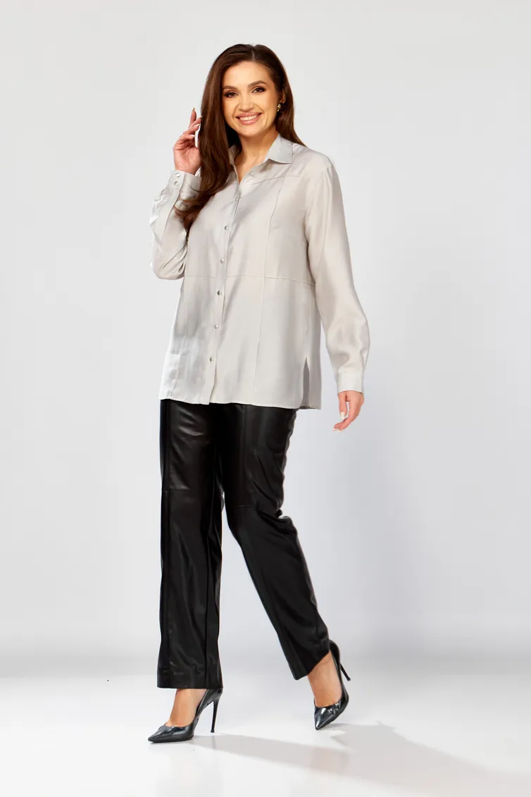 Blouse MALI #625-088 seryj