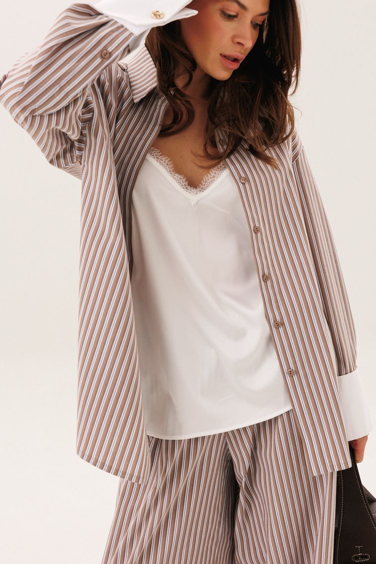 Trousers DILIA #4008 korichnevyj