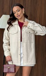 Рубашка PRATA wear S022 молочный