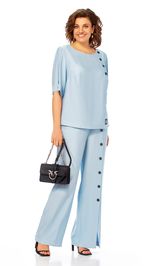 Костюм Ольга Стиль С1022 голубой