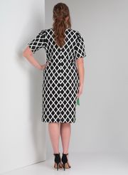 Платье Vilena-fashion арт. 807 черно-белый+ментол