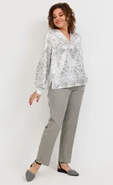 Блуза BegiModa 4142 круги на белом