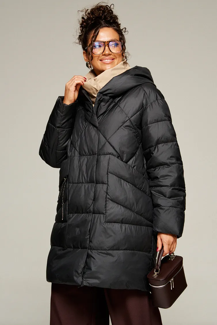 Coat Beautiful & Free #8010 chernyj
