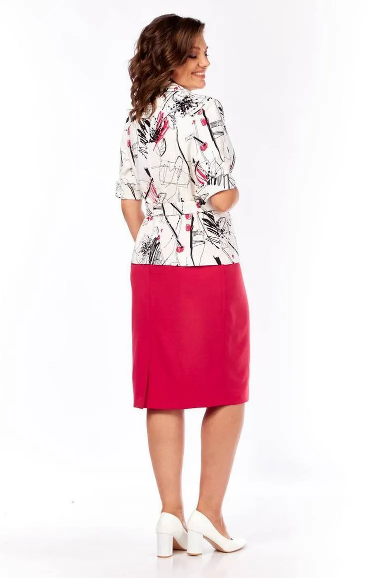Suit Milora #1361 shtrixi + malinovyj