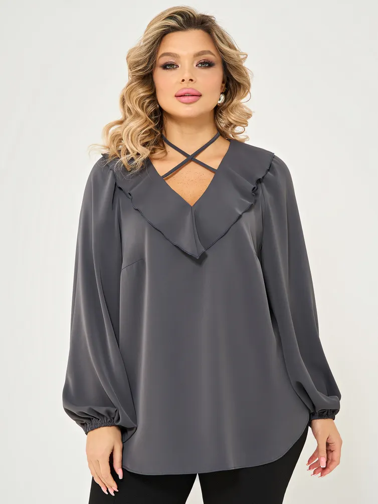 Bluzka DORA plus #0059-26 seryj grafit