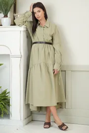 Sukienka Ladis Line #1314 xaki