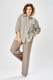 Zestaw Olga Style #S1017 xaki-korichnevyj