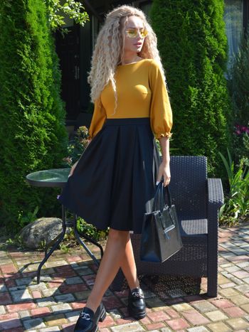 F14728 горчичный,черный